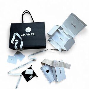 Chanel Shop Bag & Camellia Flower & Ribbon